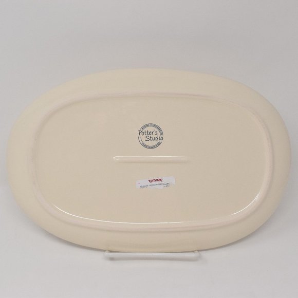 Potters Studio O Christmas Tree Farm Serving Dish Red Truck Holidays Party Table - Picture 3 of 8